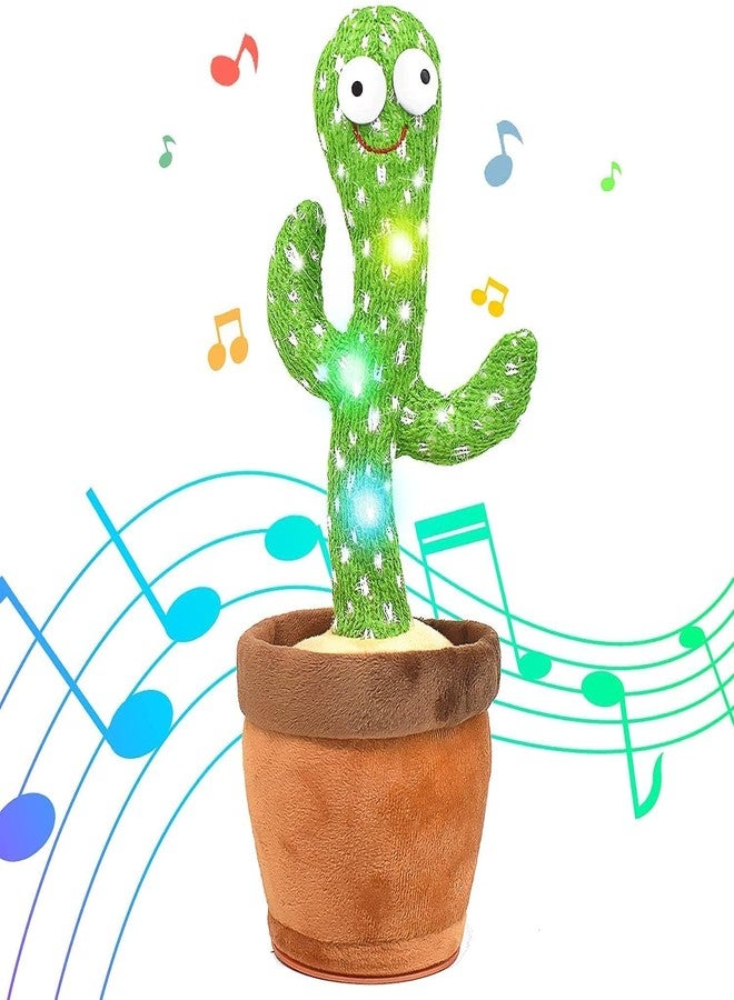 JIGSHTIAL Electronic Dancing Cactus Toy with Lighting, Singing Cactus Recording and Repeat Your Words, Speaking Singing Repeat What You Say Children Educational Toy - Image 1